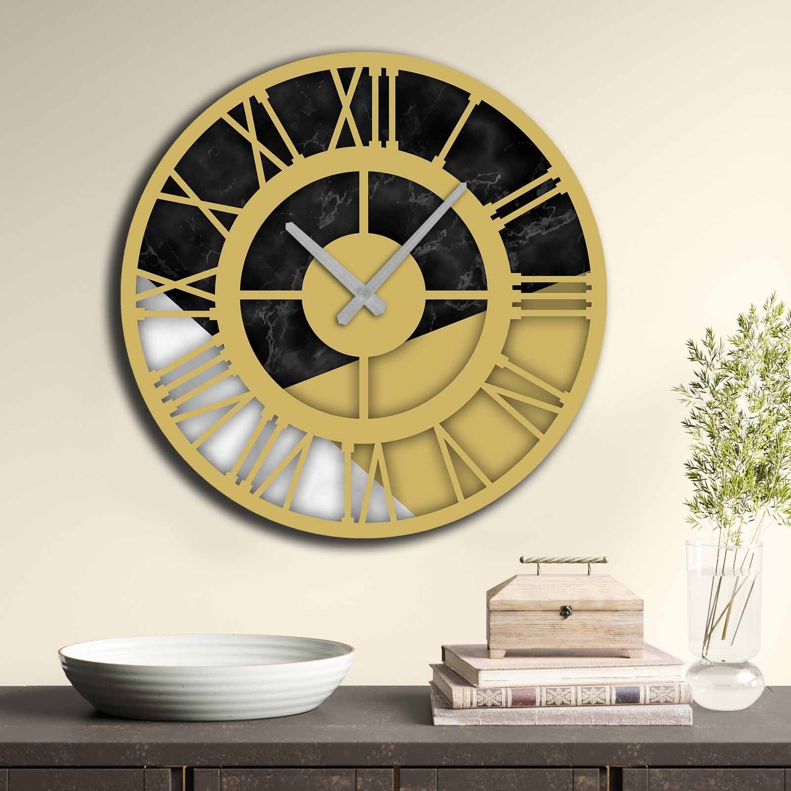 Relógio Decorativo MDF Multicolor 50cm - Design Moderno Premium