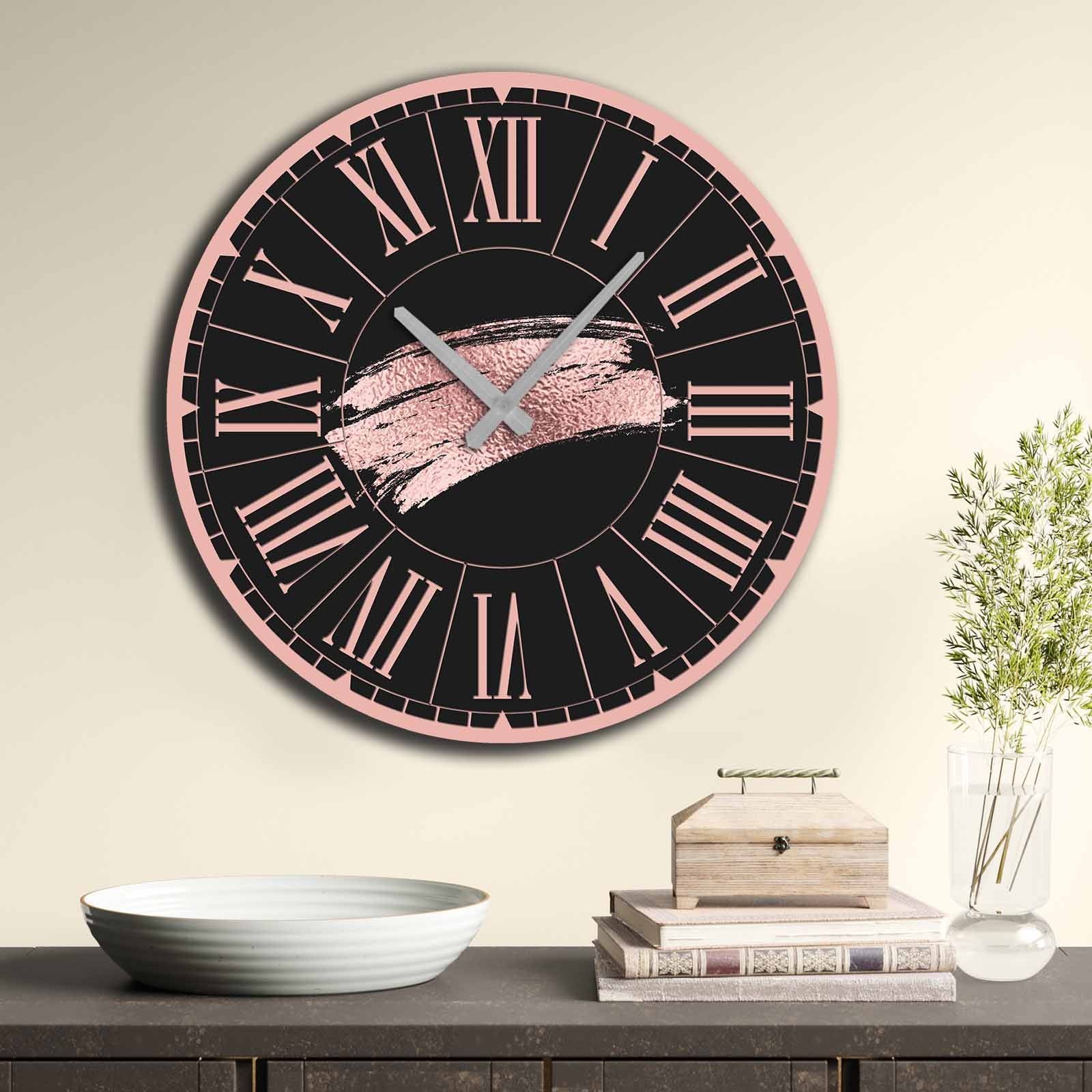 Relógio de Parede Decorativo MDF Multicolor 50cm - Design Moderno