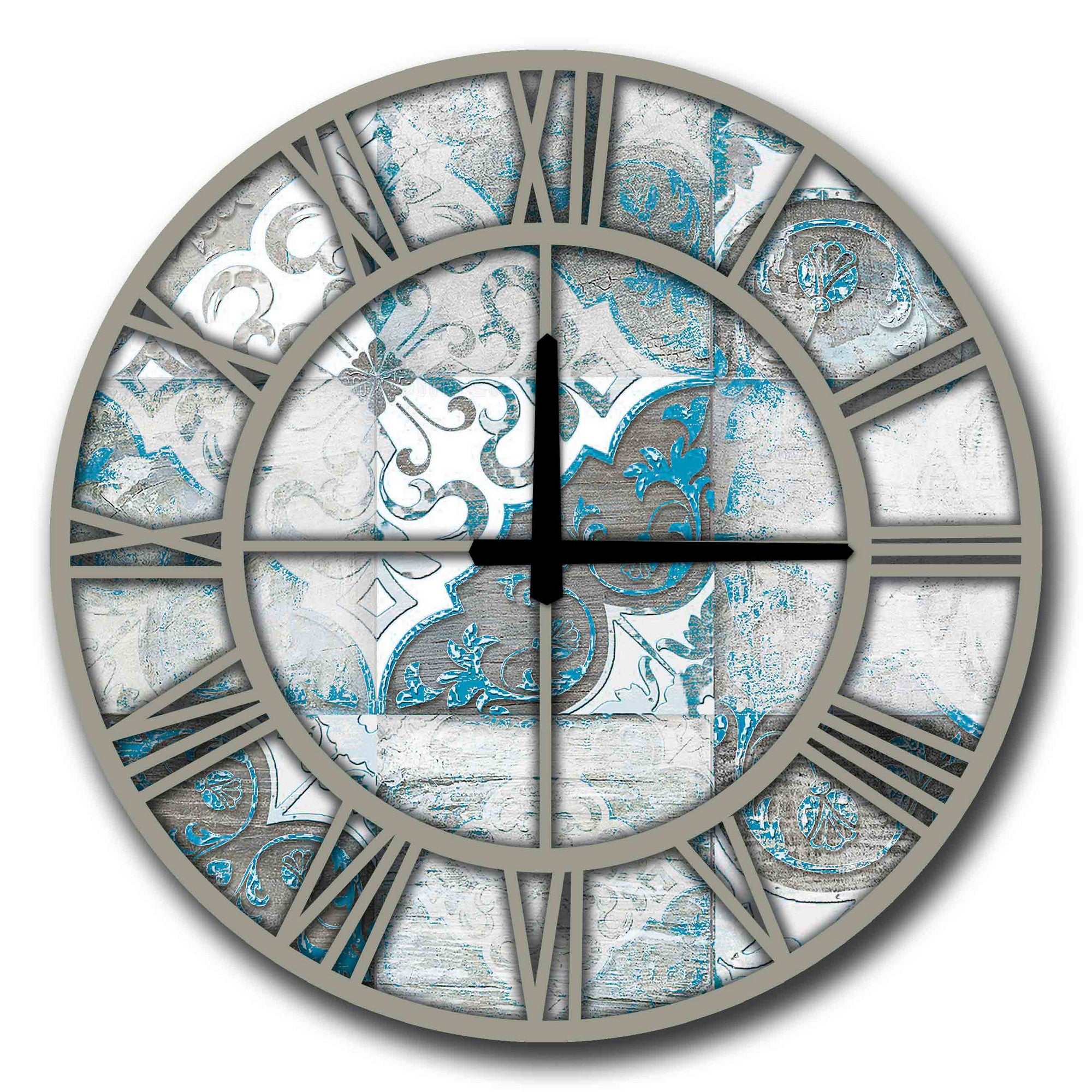 Relógio Decorativo MDF Multicolor 50cm - Design Moderno Premium