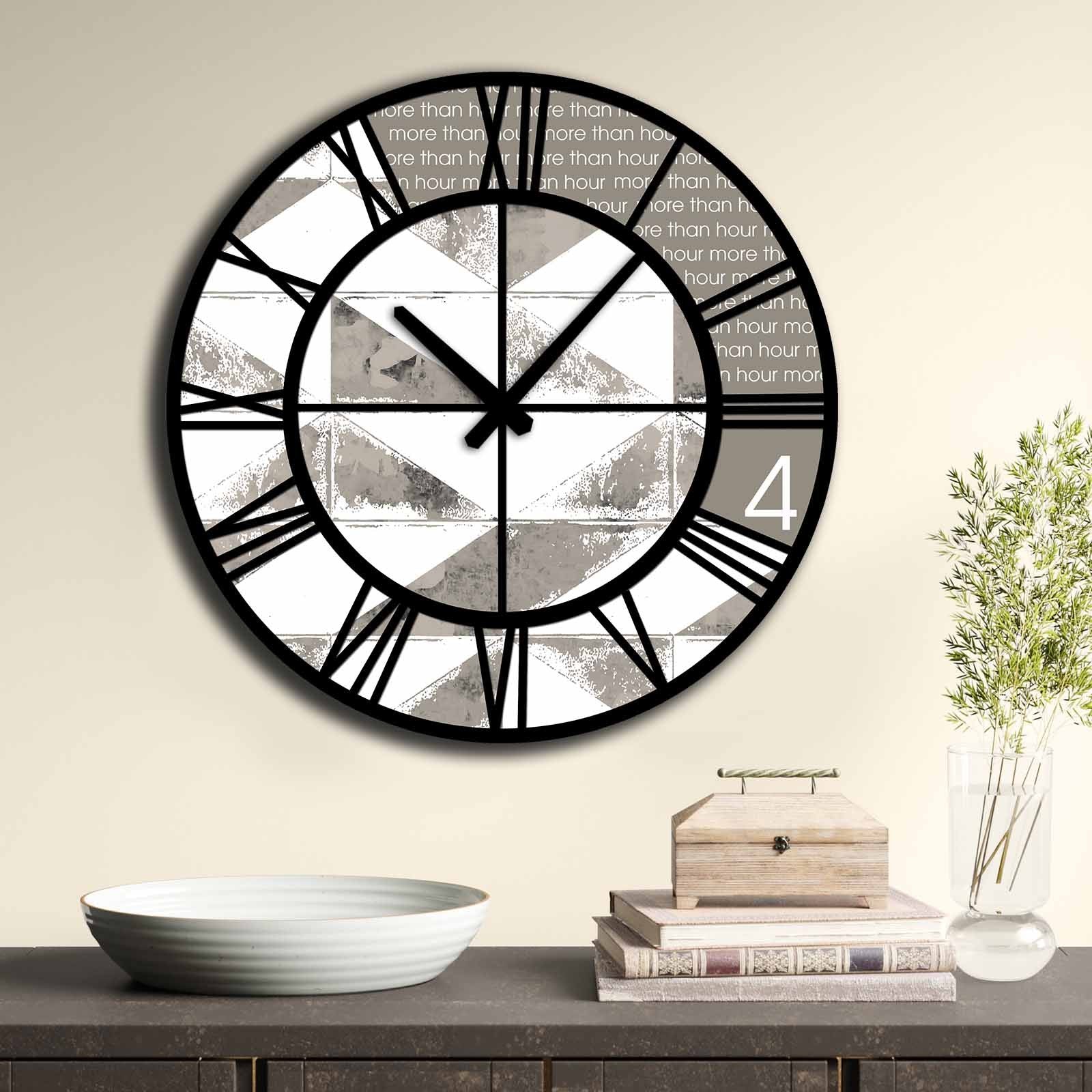 Relógio Decorativo MDF Multicolor 50cm - Design Contemporâneo