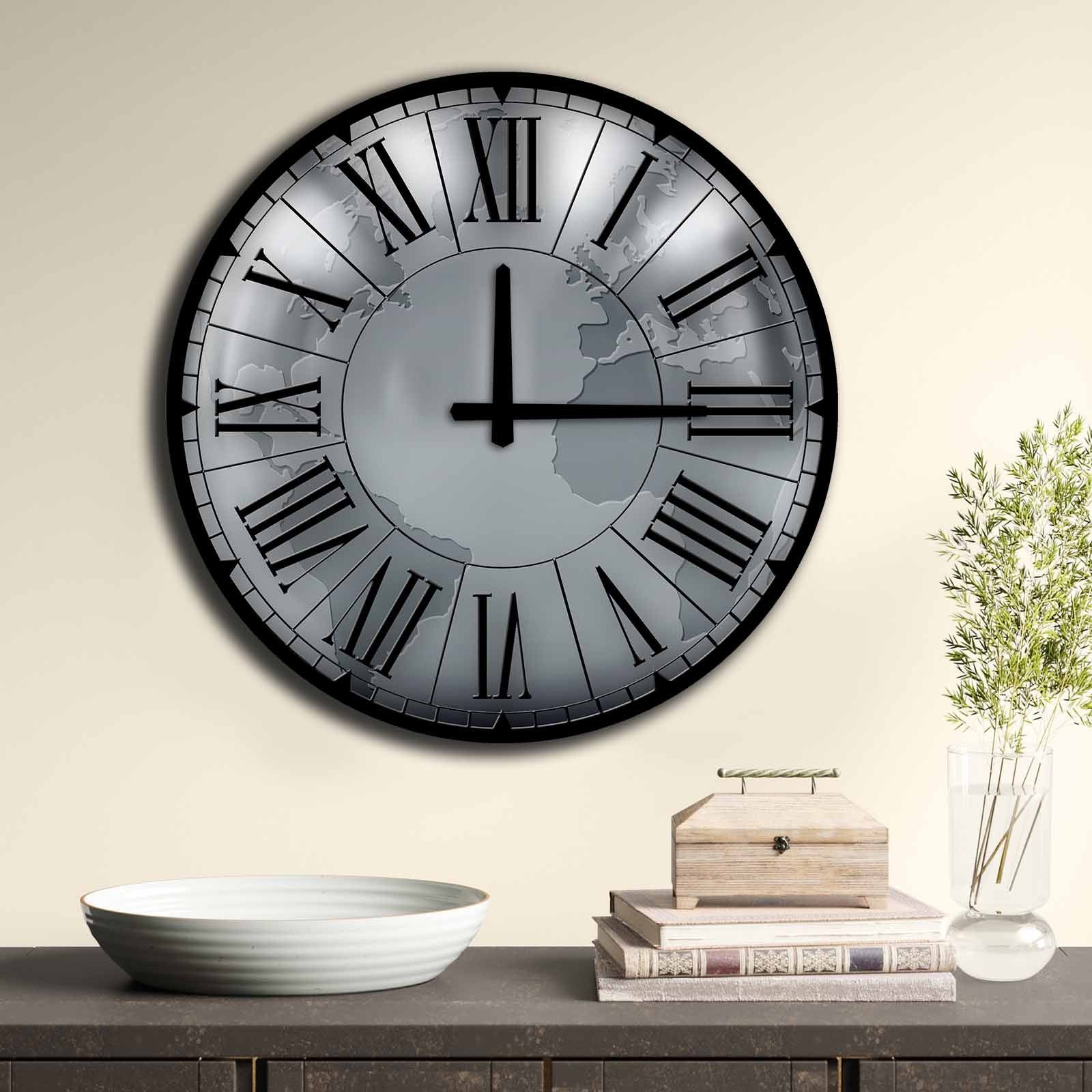 Relógio Decorativo MDF Multicolor 50cm - Design Moderno Premium