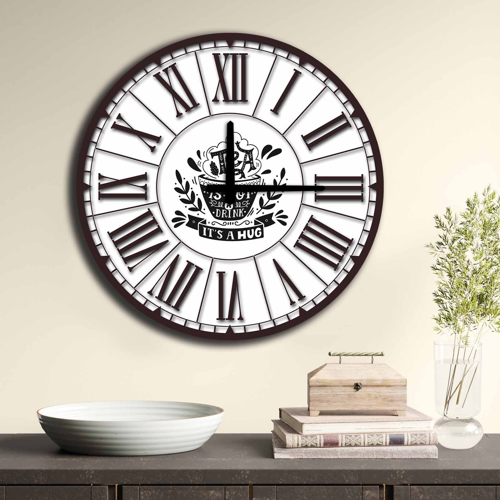 Relógio Decorativo MDF Multicolor 50cm - Design Moderno Premium