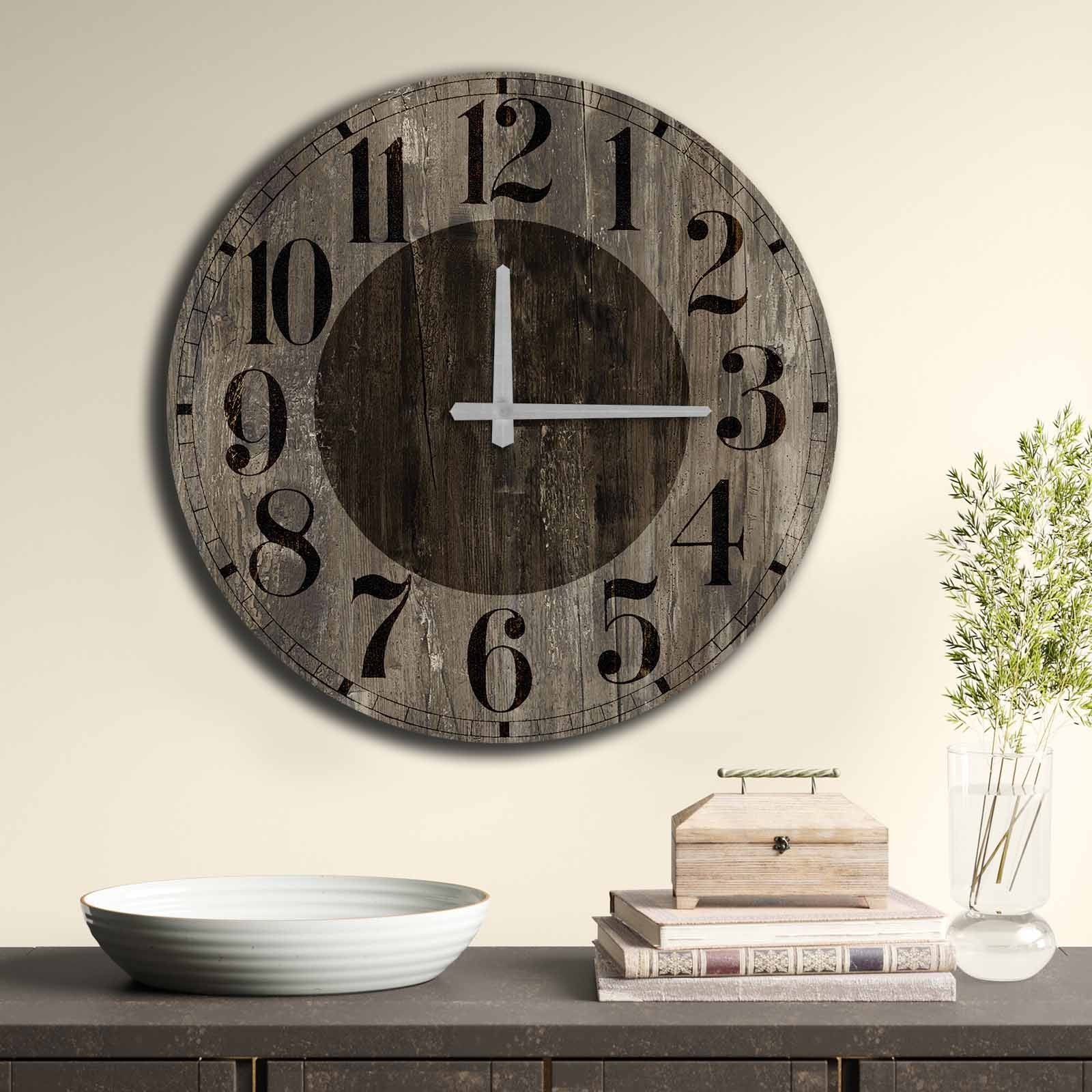 Relógio Decorativo MDF Multicolor 50cm - Design Moderno Premium