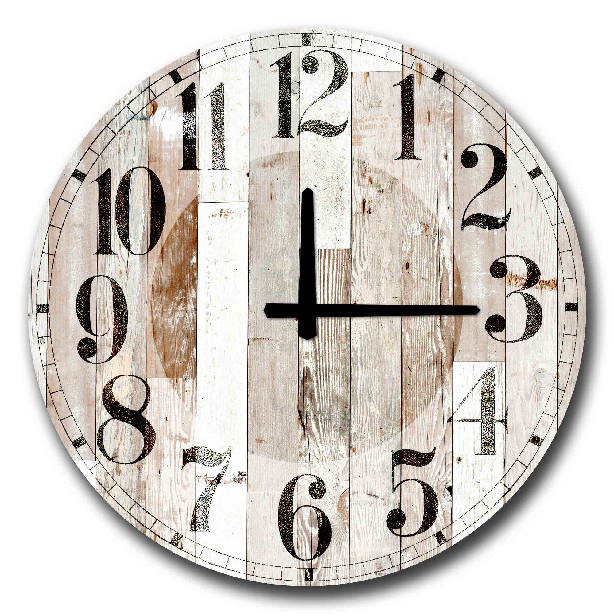 Relógio decorativo elegante em MDF, 50 cm de diâmetro | 100% MDF, 5 mm de espessura | Decoração de parede elegante para casa e escritório, perfeito para qualquer ambiente