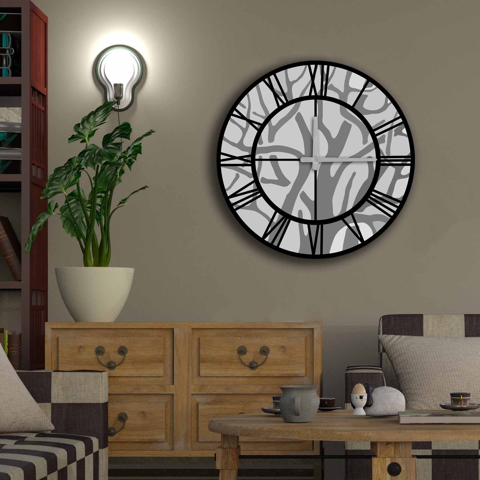 Relógio Decorativo MDF Multicolor 50cm - Design Exclusivo Premium