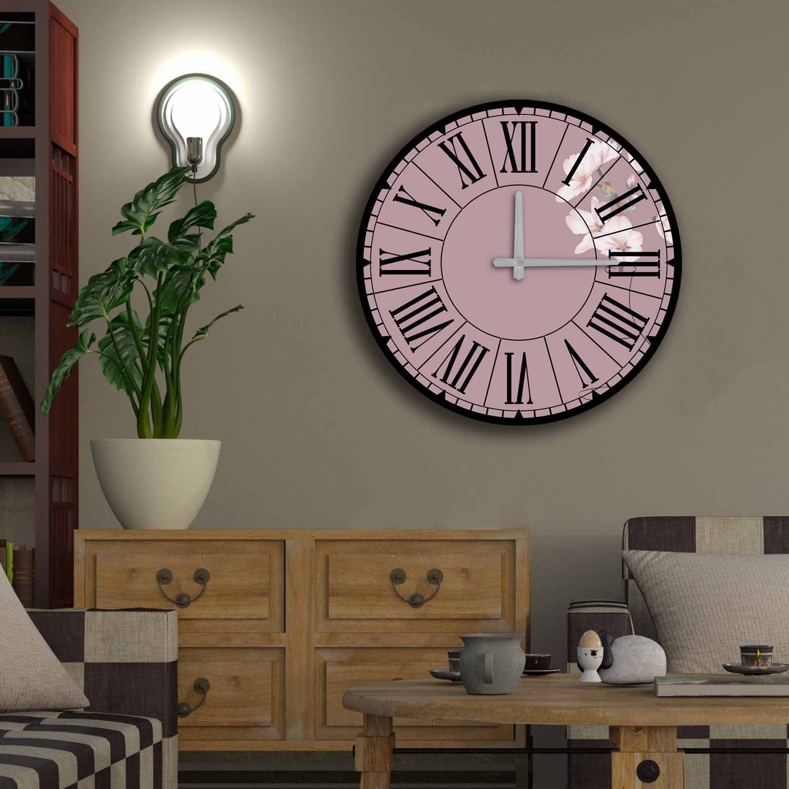 Relógio Decorativo MDF Multicolor 50cm - Design Moderno Premium