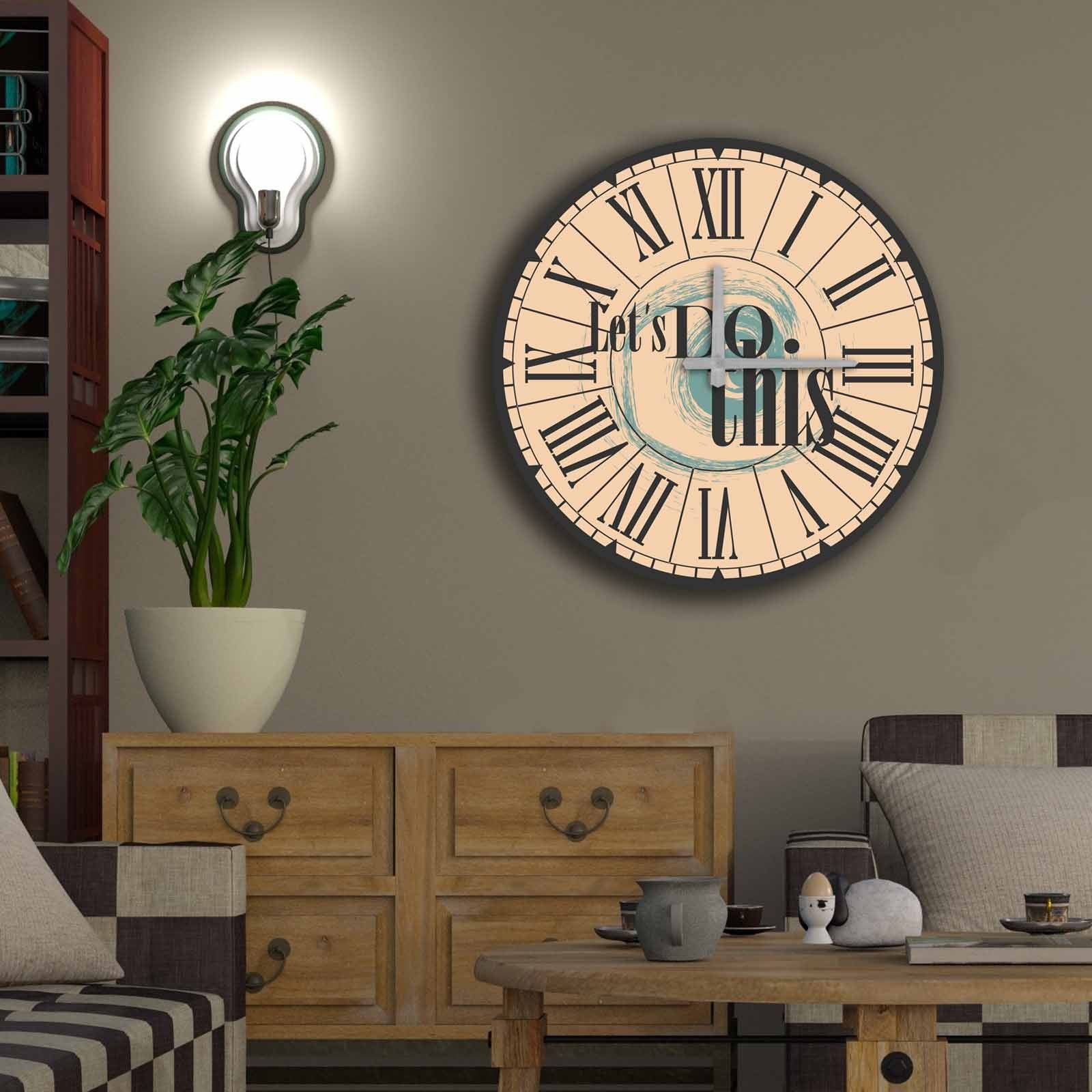 Relógio Decorativo MDF 50cm - Design Multicolor Premium