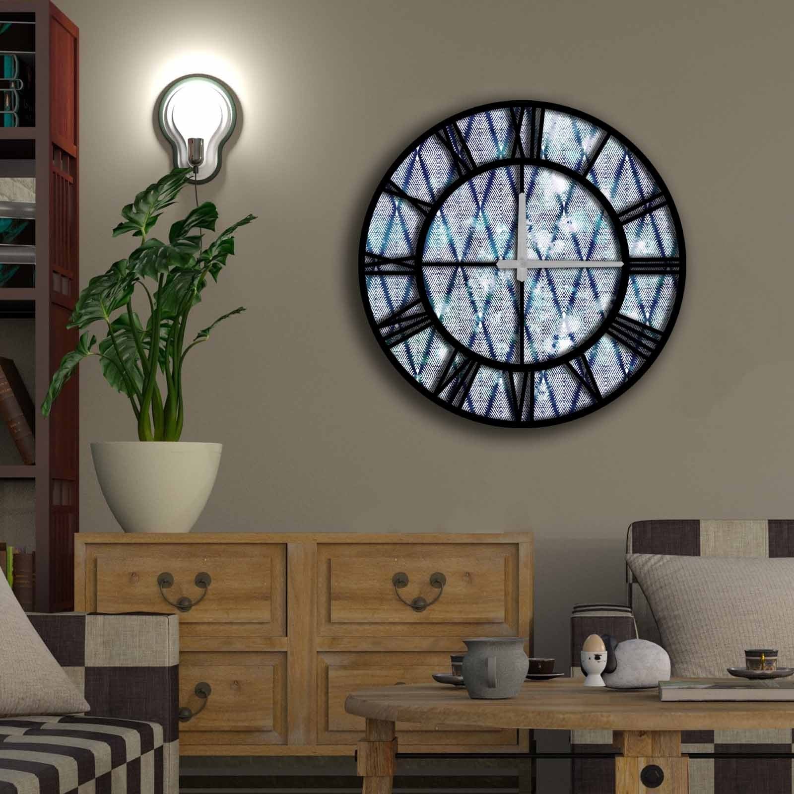 Relógio Decorativo MDF Multicolor 50cm - Design Moderno Premium