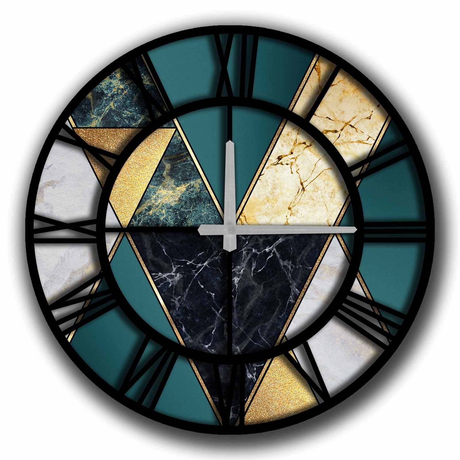 Relógio de Parede Decorativo em MDF 100% (5 mm), Multicolor, Ø 50 cm – 5050MS-073