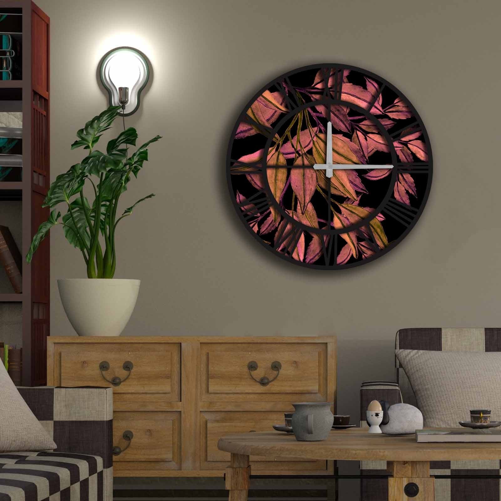 Relógio Decorativo MDF Multicolor 50cm - Design Premium