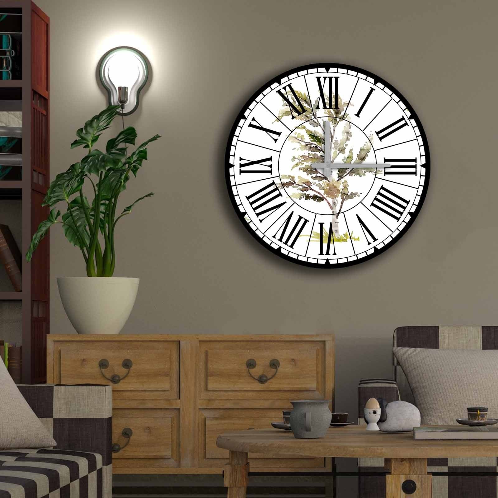 Relógio Decorativo MDF Multicolor 50cm - Design Moderno