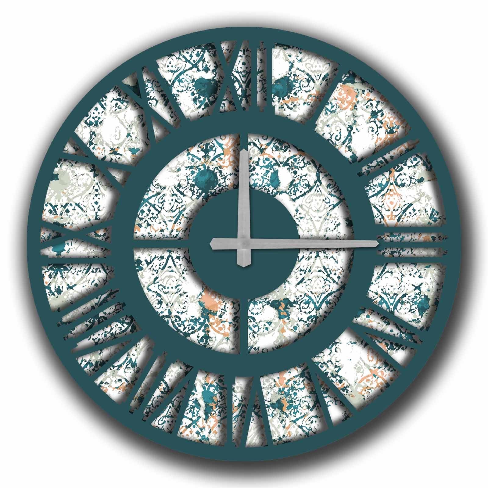 Relógio Decorativo MDF Multicolor 50cm - Design Moderno Premium