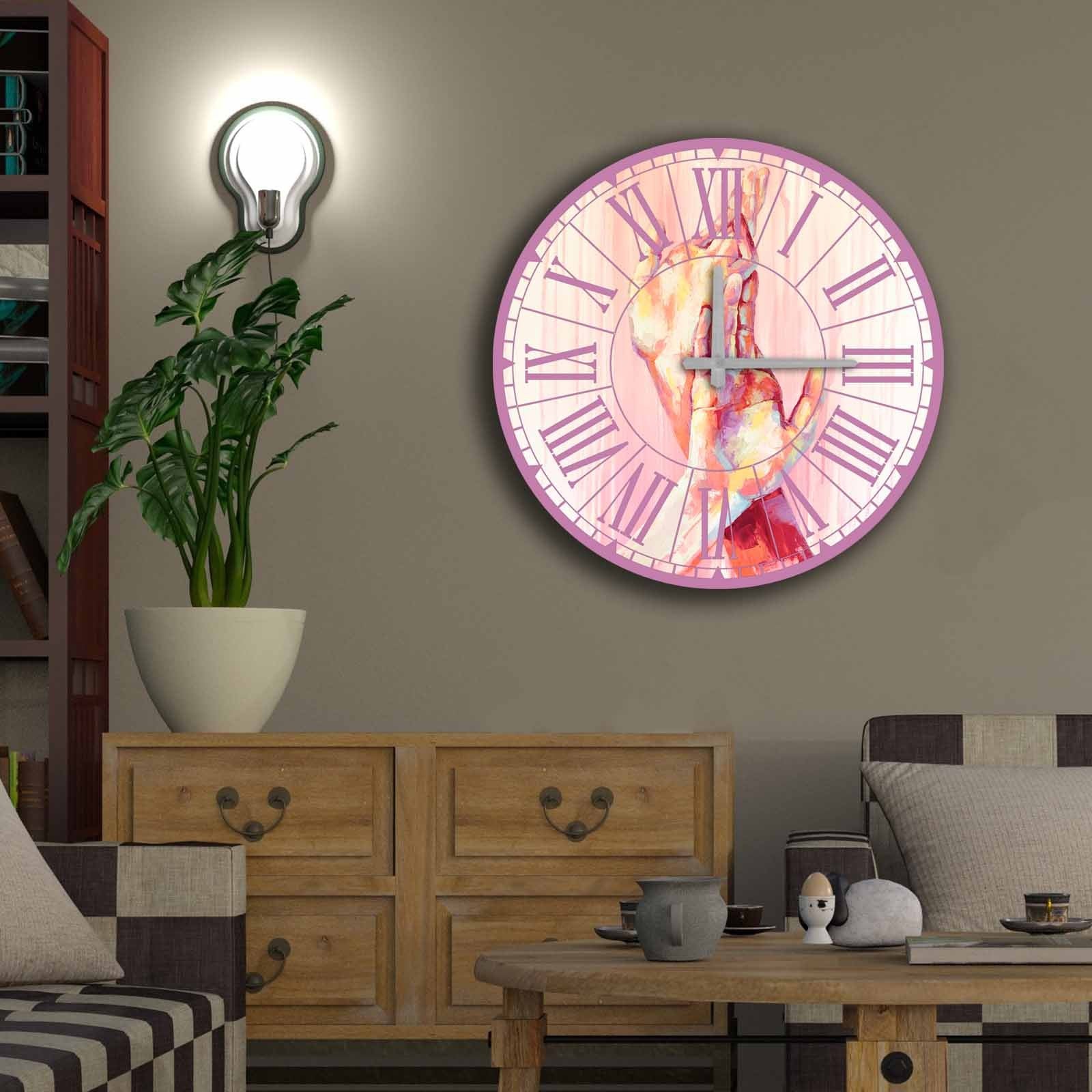Relógio Decorativo MDF Multicolor 50cm - Design Moderno Premium