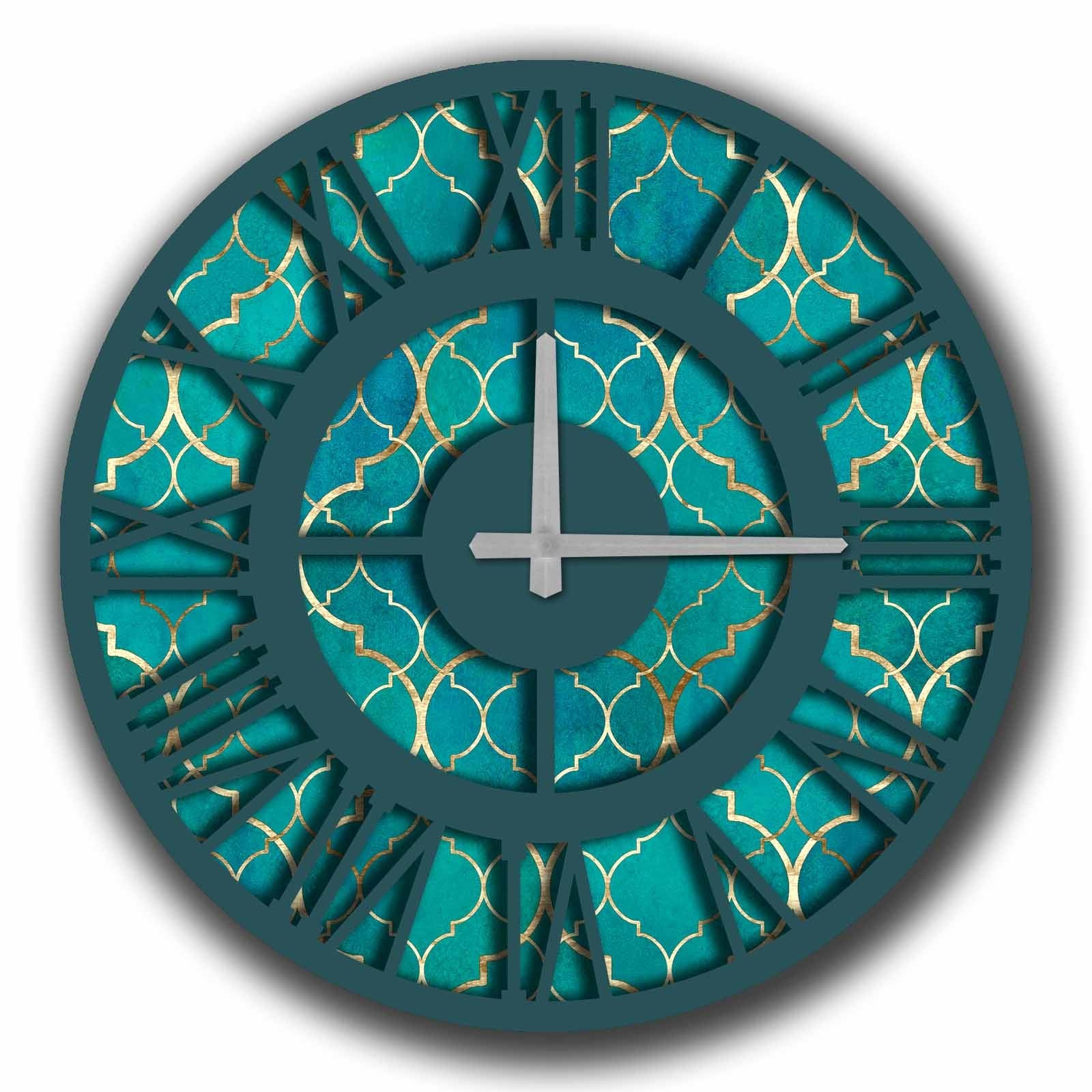 Relógio Decorativo MDF Multicolor 50cm - Design Moderno Premium