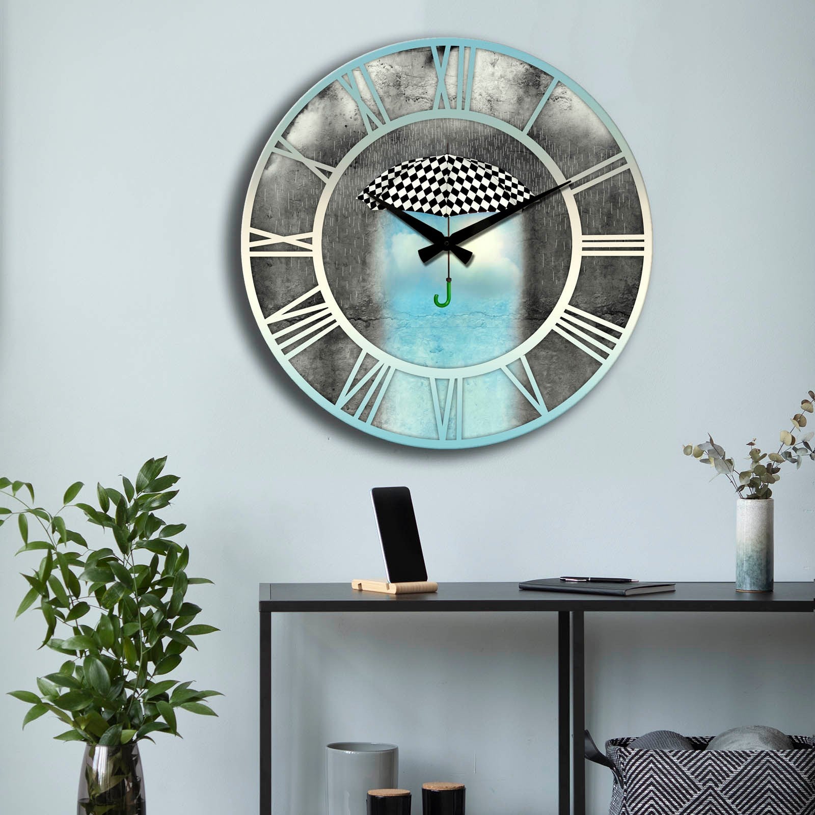 Relógio Decorativo MDF Multicolor 50cm - Design Moderno