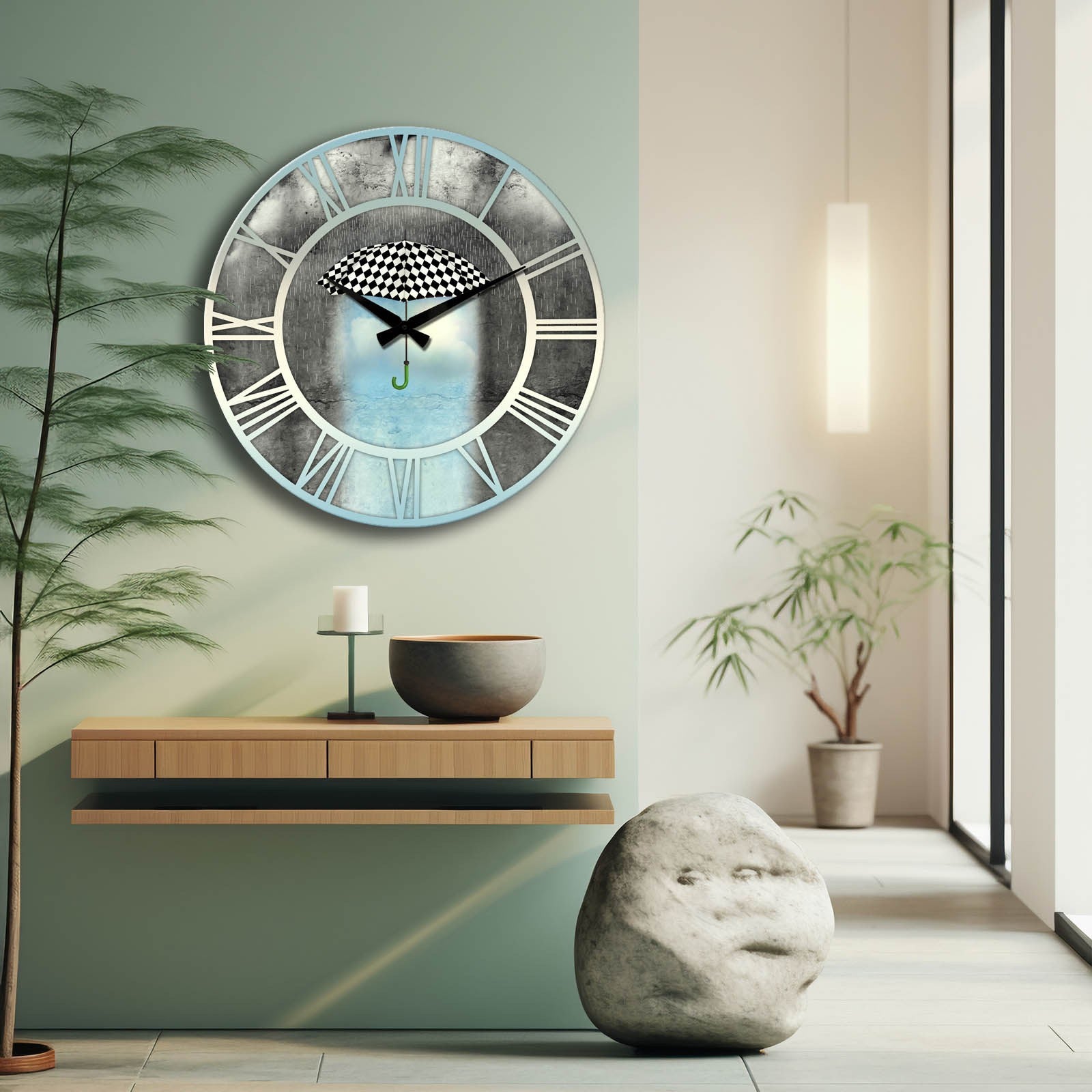 Relógio Decorativo MDF Multicolor 50cm - Design Moderno