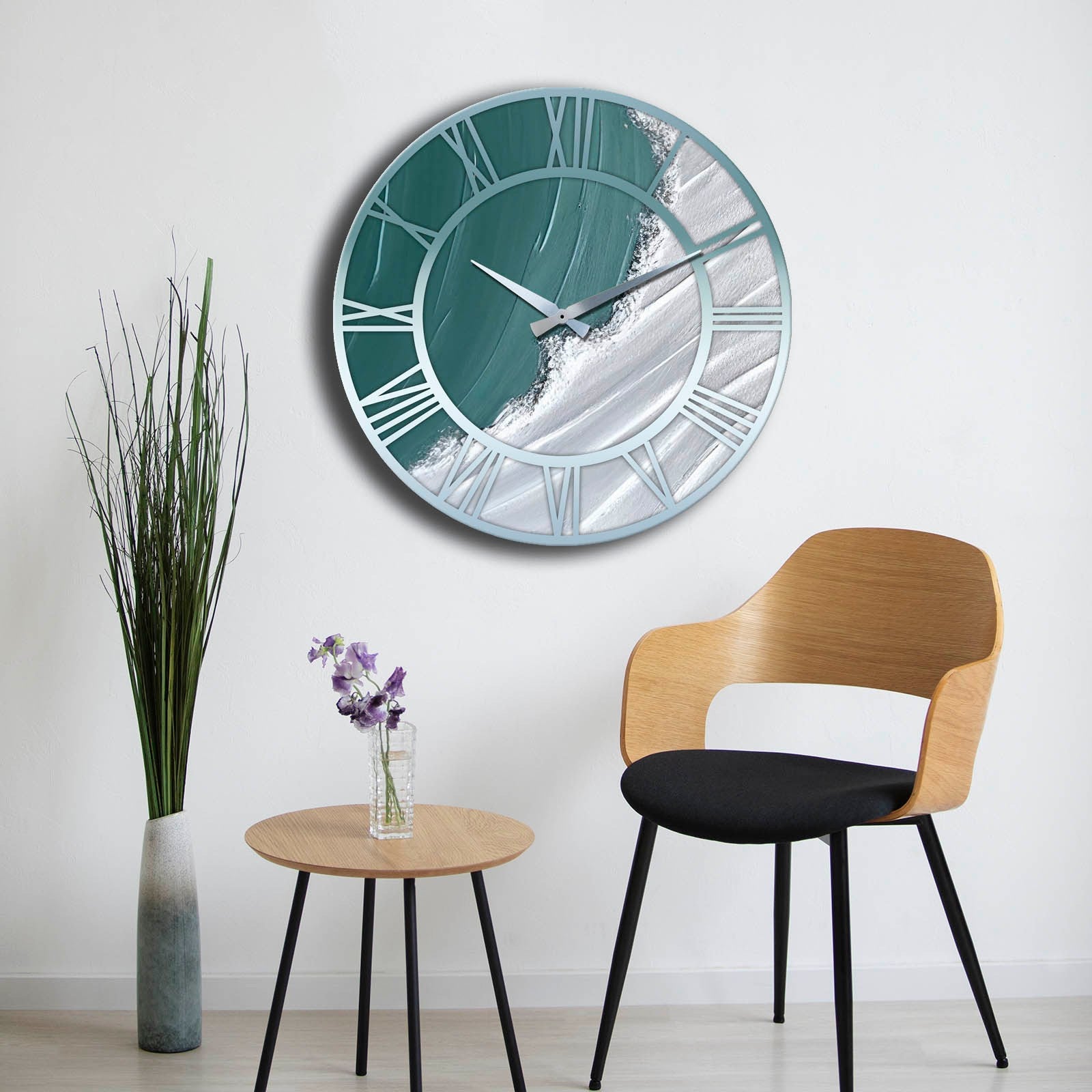 Relógio Decorativo MDF Multicolor 50cm - Design Premium
