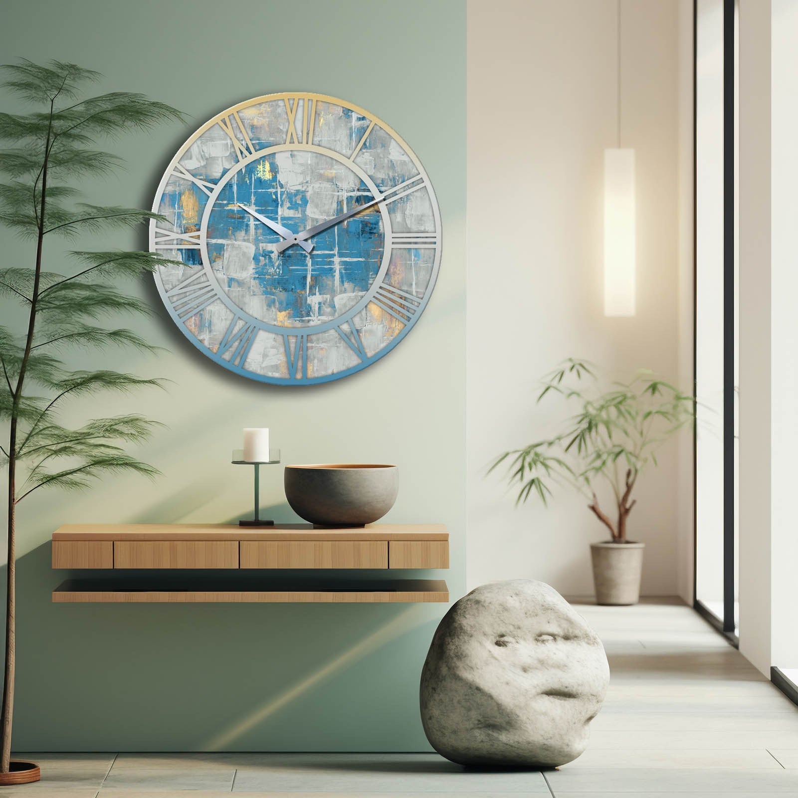 Relógio Decorativo MDF Multicolor 50cm - Design Premium
