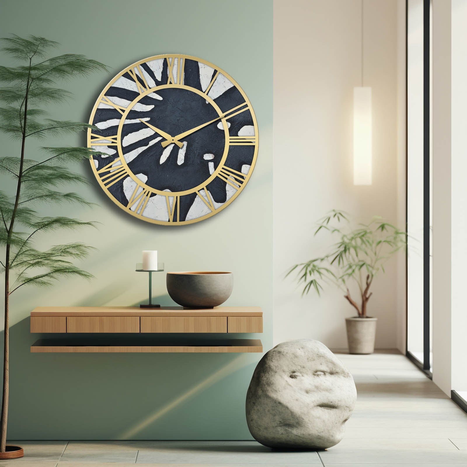 Relógio Decorativo MDF Multicolor 50cm - Design Moderno Premium