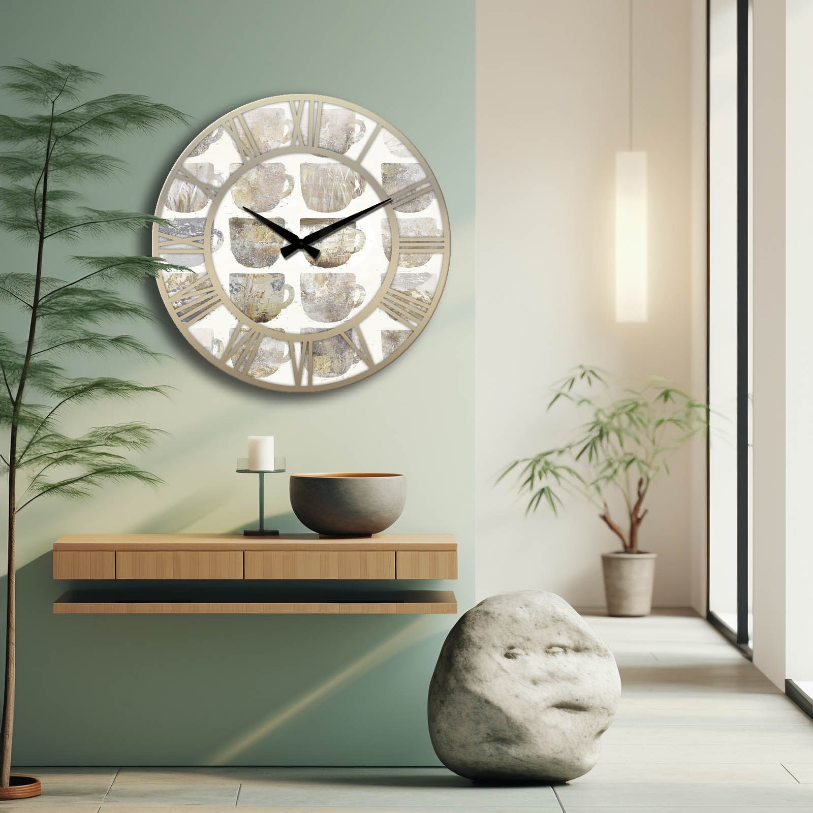 Relógio Decorativo MDF Multicolor 50cm - Design Moderno Premium
