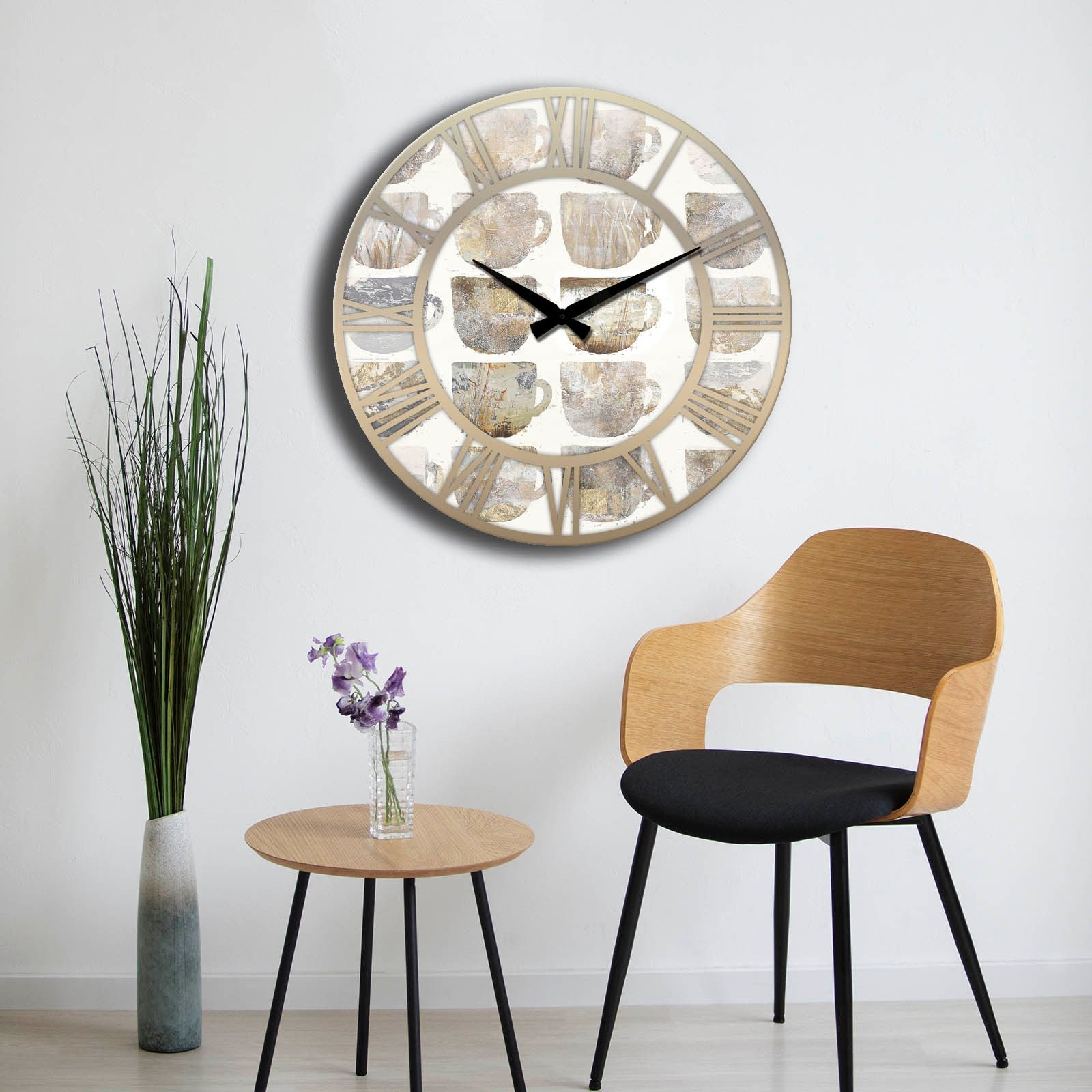Relógio Decorativo MDF Multicolor 50cm - Design Moderno Premium