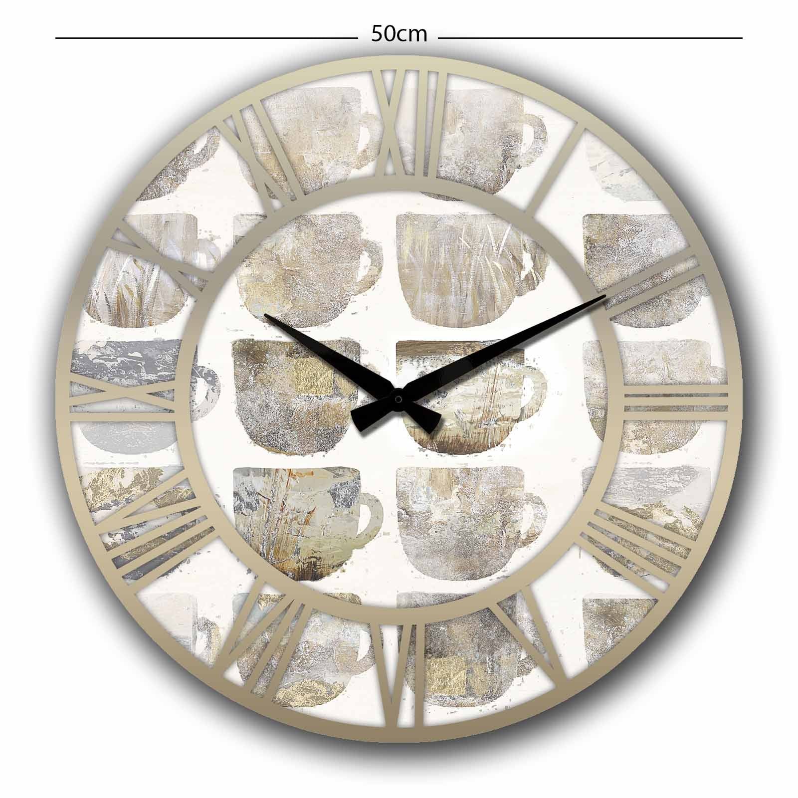 Relógio Decorativo MDF Multicolor 50cm - Design Moderno Premium