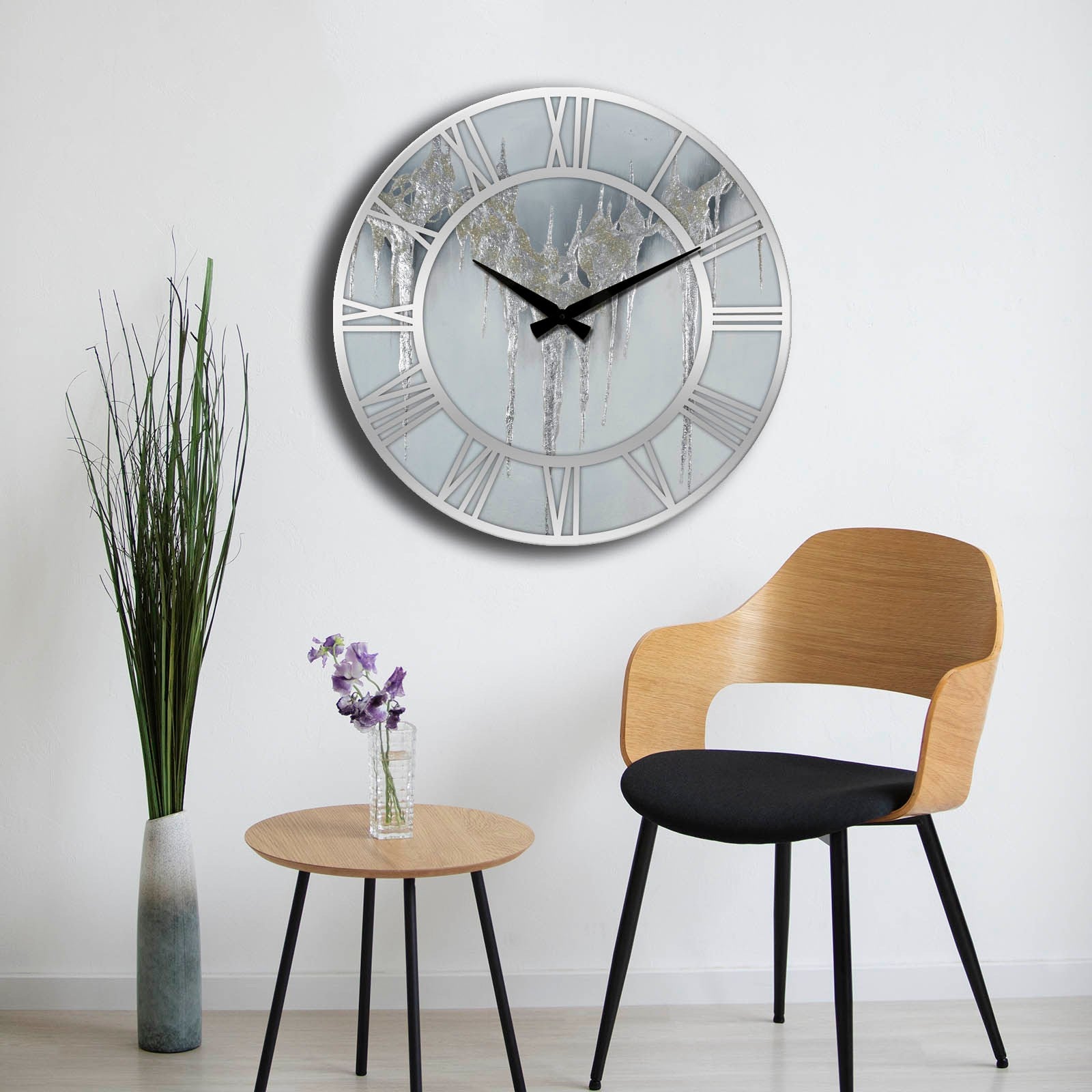 Relógio Decorativo MDF Multicolor - Design Exclusivo 50cm