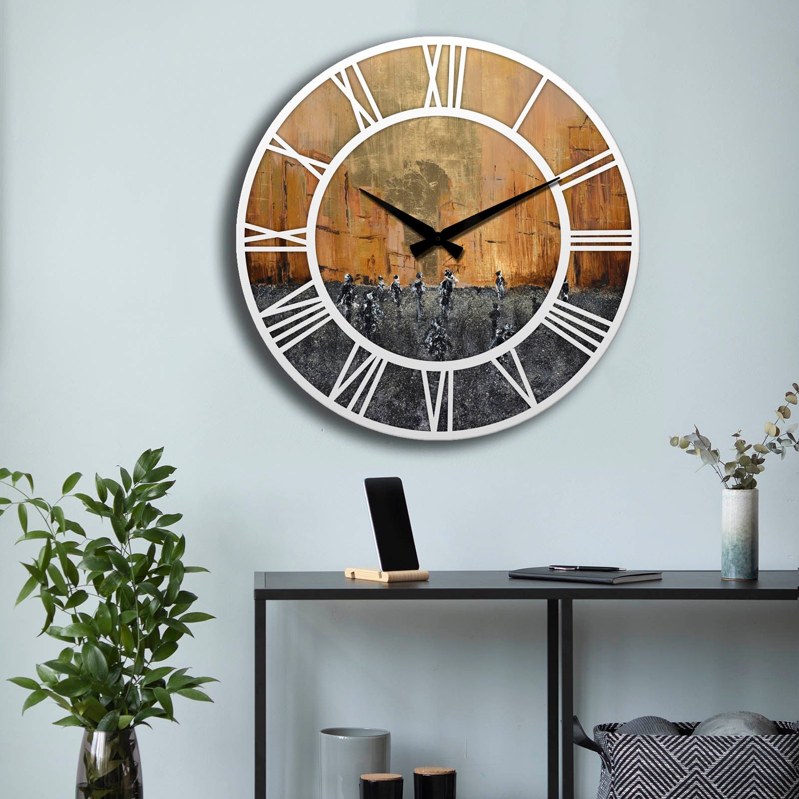 Relógio Decorativo MDF Multicolor 50cm - Design Moderno Premium