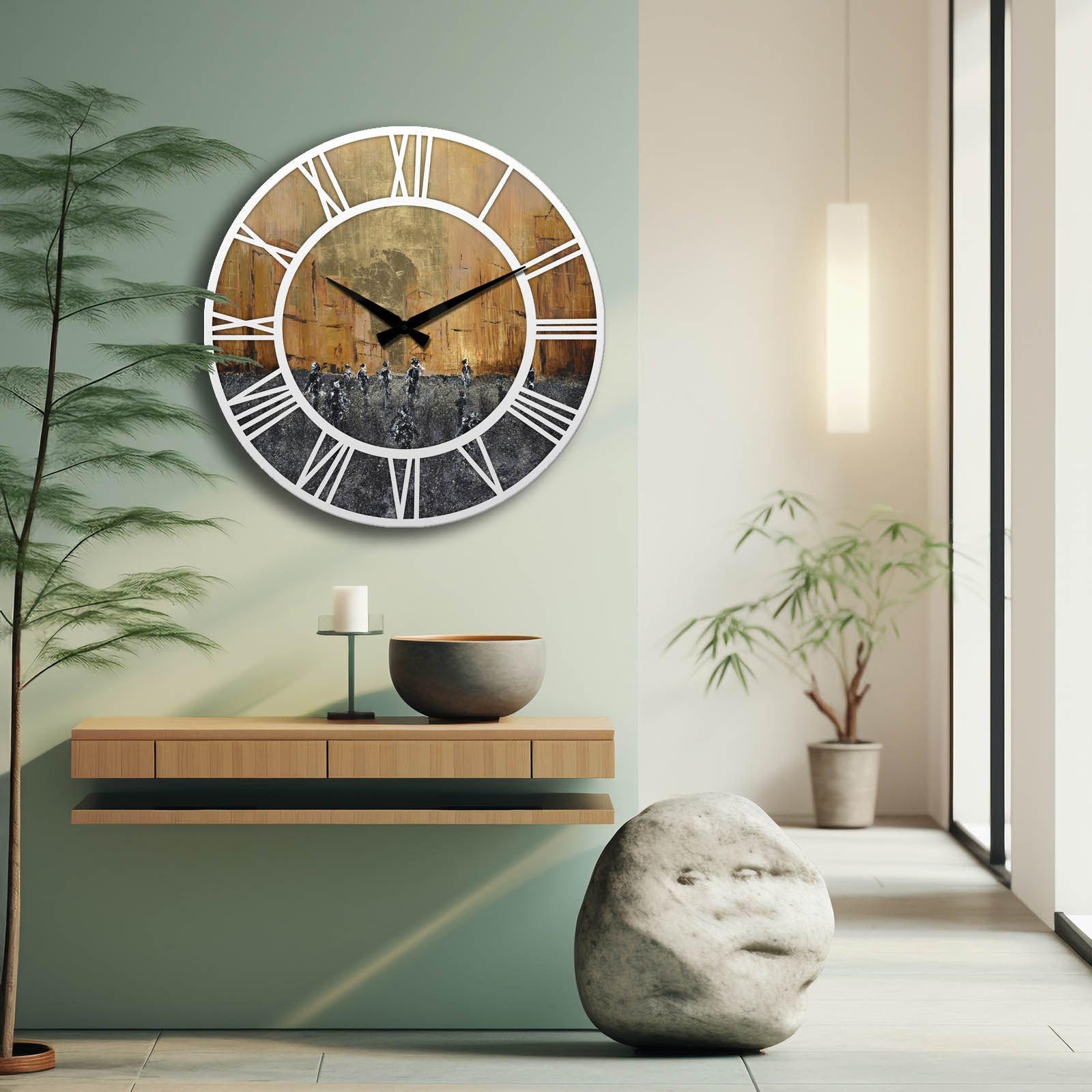 Relógio Decorativo MDF Multicolor 50cm - Design Moderno Premium
