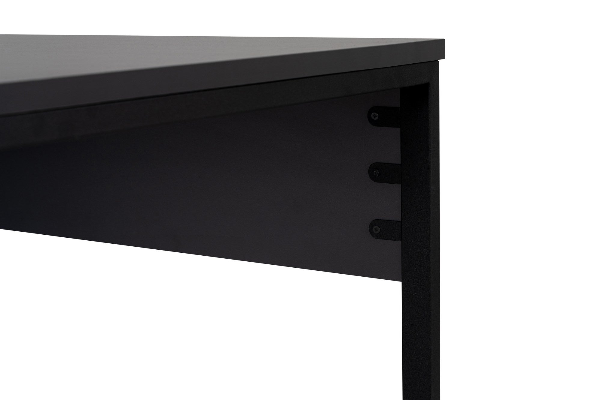 Secretária de Estudo/Escritório Moderna, Antracite e Preto, 240 x 74 x 60 cm | 100% Melamina, 18 mm de Espessura, Pernas com Pintura Eletrostática a Pó | Montável na Parede com Prateleiras