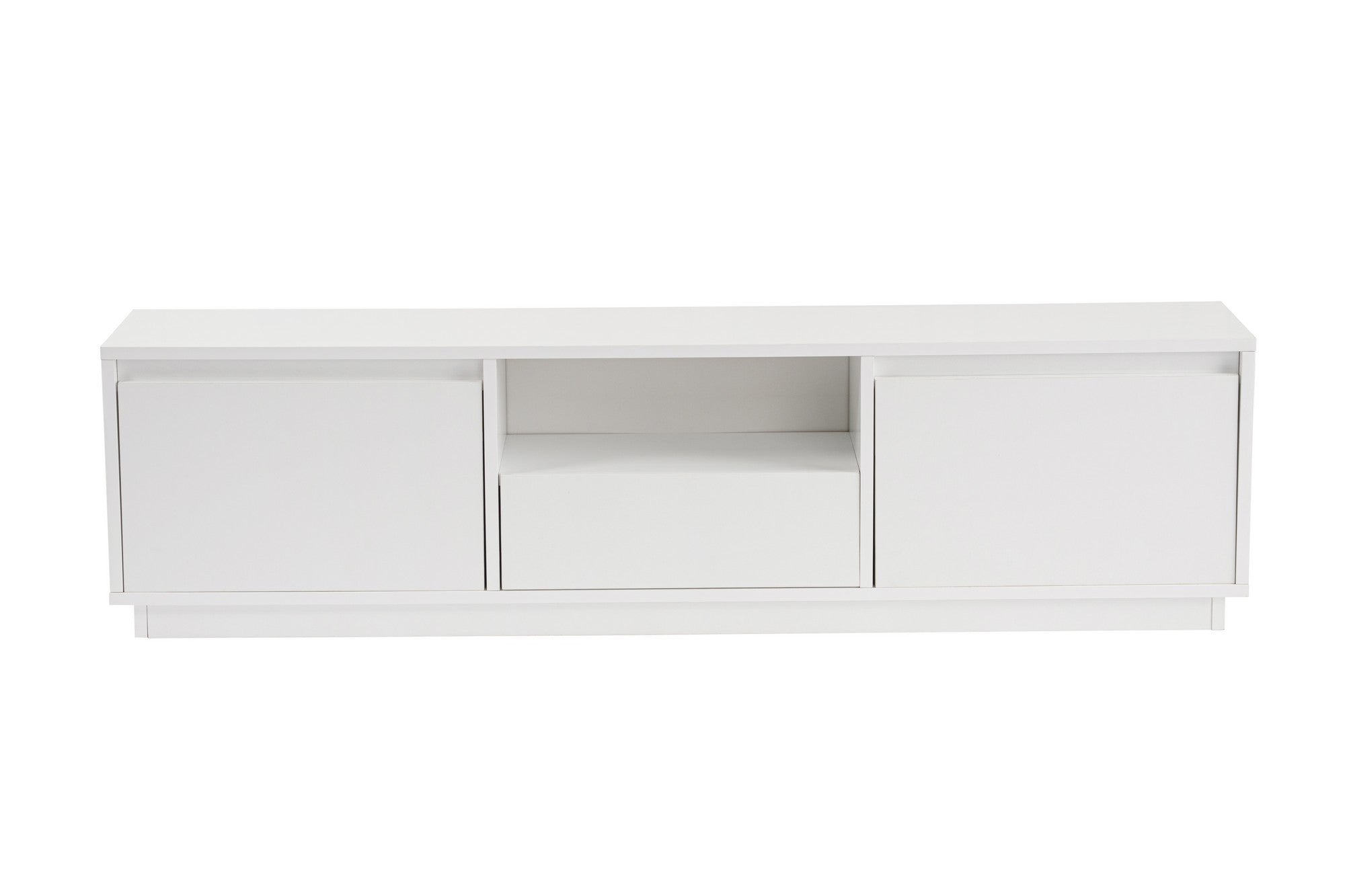 Móvel de TV elegante, branco natural, 160 x 42 x 29,5 cm | Painel de partículas 100% revestido de melamina, 18 mm de espessura | Perfeito para salas de estar e espaços de entretenimento modernos