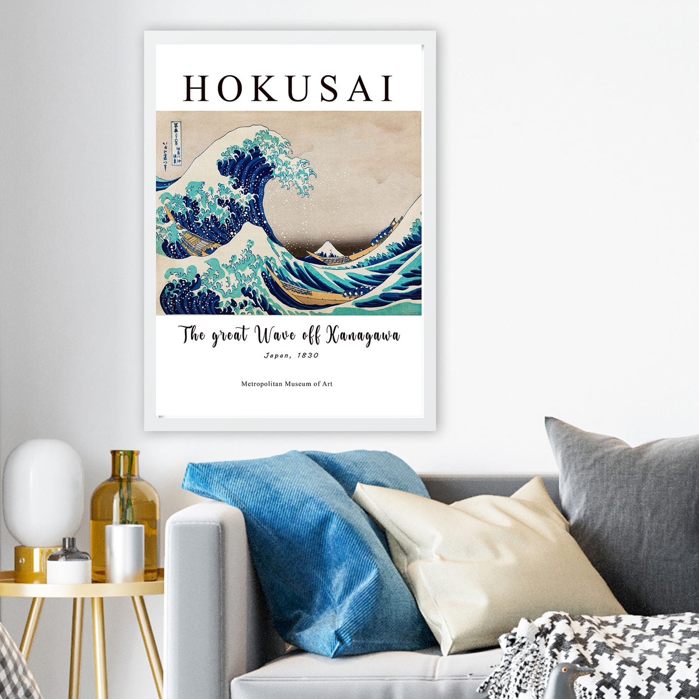 Pintura Decorativa Elegante em Moldura, 55 x 75 cm | Moldura 100% Madeira com 2 cm de Poliestireno | Impressão Digital UV | Perfeito para Amantes de Decoração e Arte