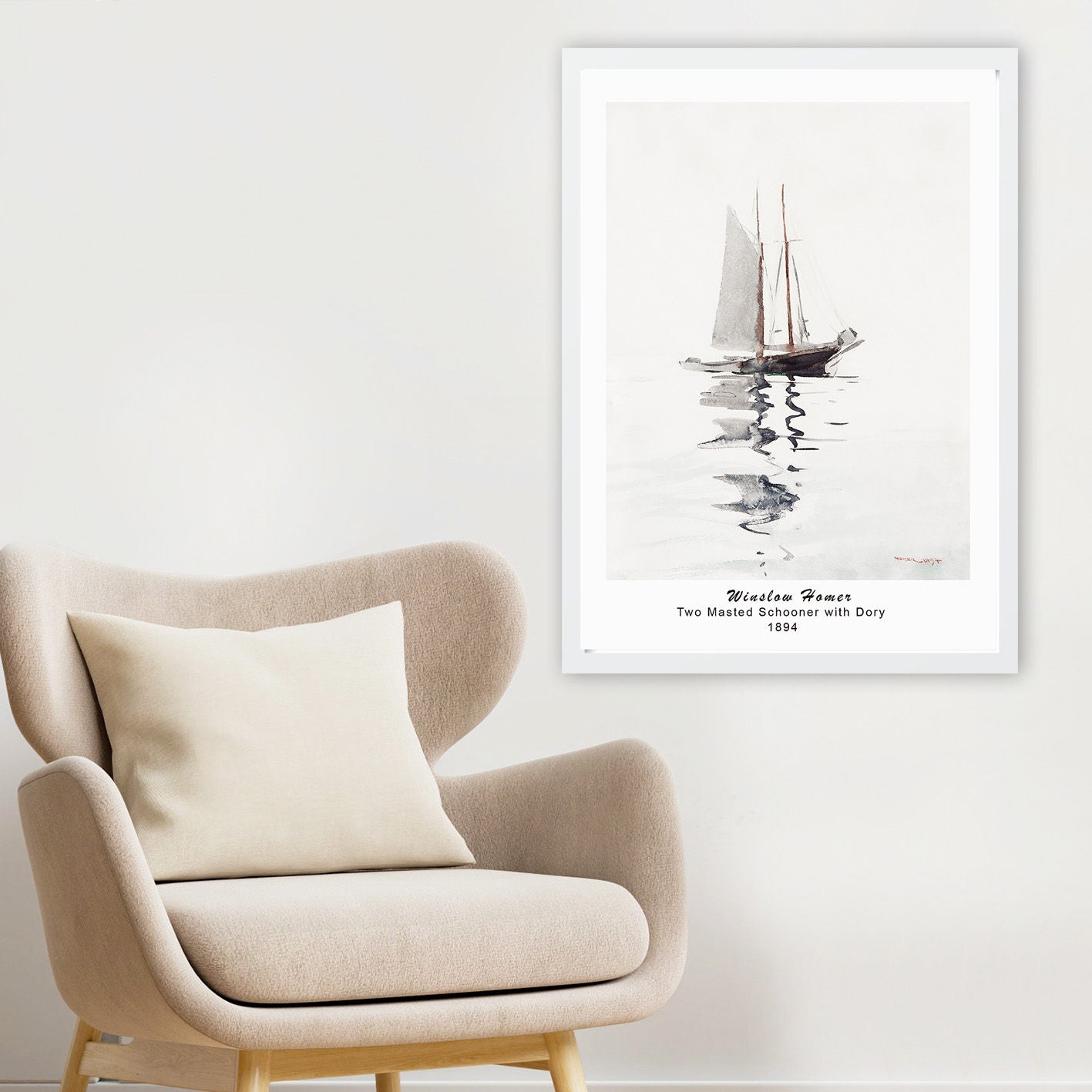 Pintura Decorativa Elegante em Moldura, 55 x 75 cm | Moldura 100% Madeira com 2 cm de Poliestireno | Impressão Digital UV | Perfeito para Amantes de Decoração e Arte