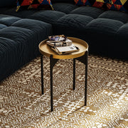 Mesa de Centro – 44x57x44 cm – Preto e Dourado – Metal