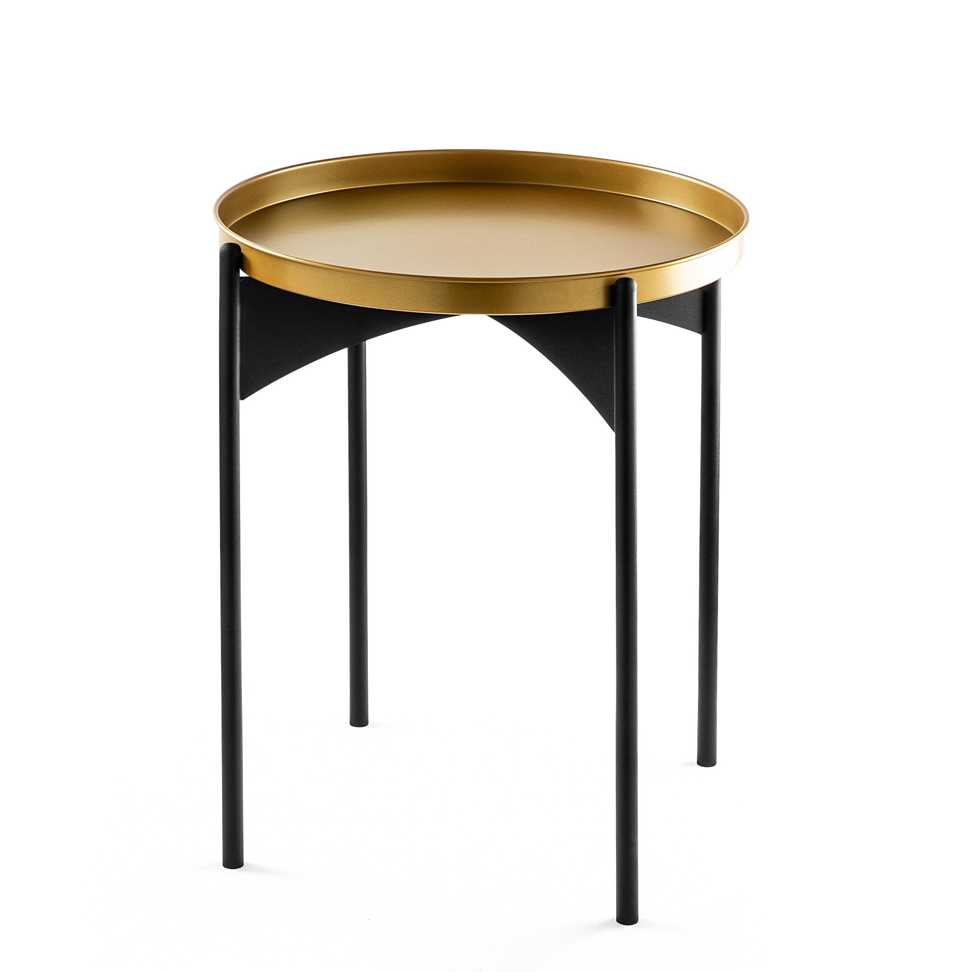 Mesa de Centro – 44x57x44 cm – Preto e Dourado – Metal