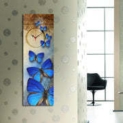 Relógio de parede decorativo elegante em tela, 30 x 90 cm, 100% camurça, estrutura de madeira resistente de 3 cm | Perfeito para decoração de casa e espaços modernos