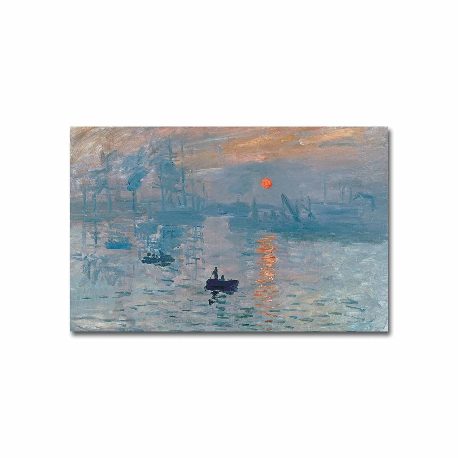 Pintura decorativa em tela de Claude Monet, 45 x 70 cm, 100% camurça, moldura 100% madeira (3 cm de espessura) | Arte elegante para decoração de casa e escritório