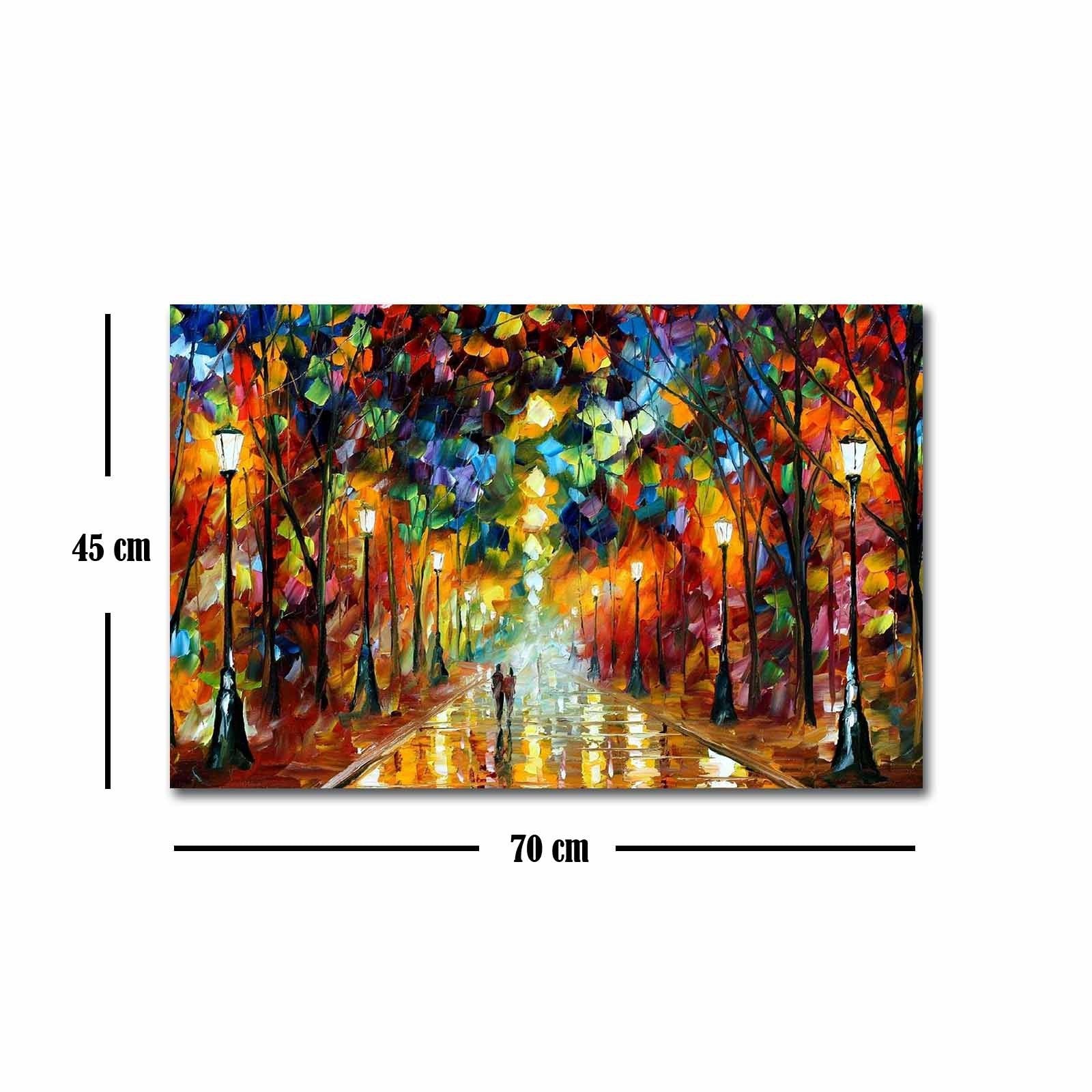 Pintura em tela "Adeus à Raiva" de Leonid Afremov, 45 x 70 cm, 100% camurça, moldura 100% madeira (3 cm de espessura) | Arte de parede deslumbrante para decoração de casa