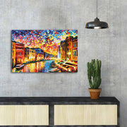 Impressionante pintura decorativa em tela de Leonid Afremov, 45 x 70 cm, 100% camurça, moldura de madeira de 3 cm | Perfeito para amantes de decoração e arte