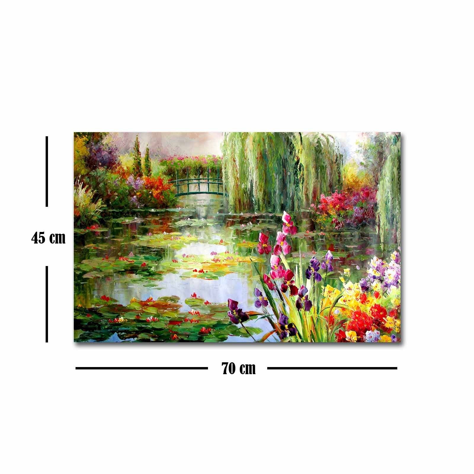 Pintura em tela decorativa elegante, 45 x 70 cm, 100% camurça, moldura 100% madeira (3 cm de espessura) | Perfeito para amantes de decoração e arte
