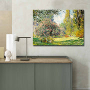 Pintura decorativa em tela de Claude Monet, 70 x 100 cm, 100% camurça, moldura 100% madeira (3 cm de espessura) | Arte elegante para decoração de casa e escritório