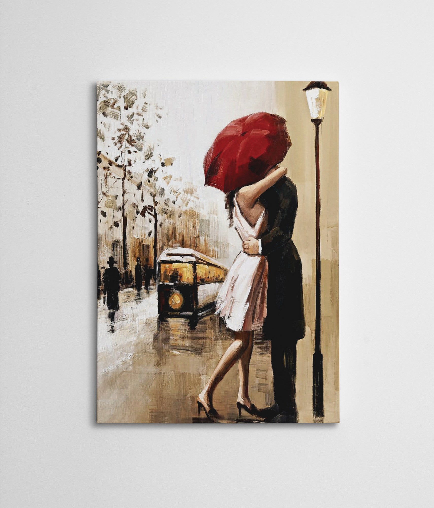 Impressionante pintura decorativa em tela, 50 x 70 cm | 50% poliéster e 50% algodão, moldura 100% madeira (2 x 3 cm) | Impressão digital vibrante para decoração de casa