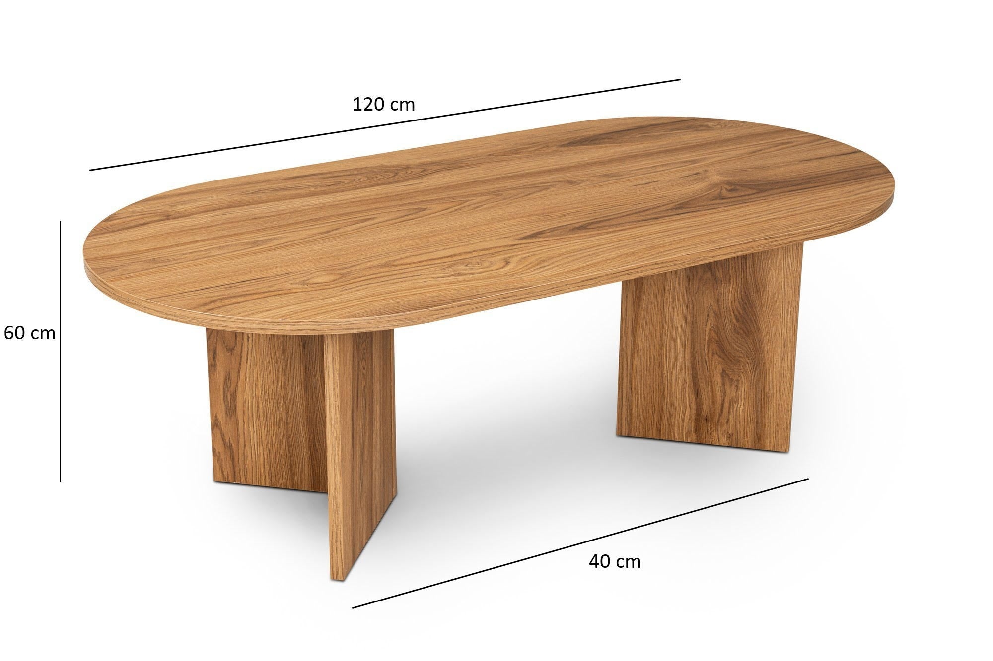 Mesa de Centro Lute Elegante, 120 x 60 x 40 cm | 100% MDF, 18 mm de espessura | Design Elegante e Funcional para Salas de Estar e Espaços Modernos