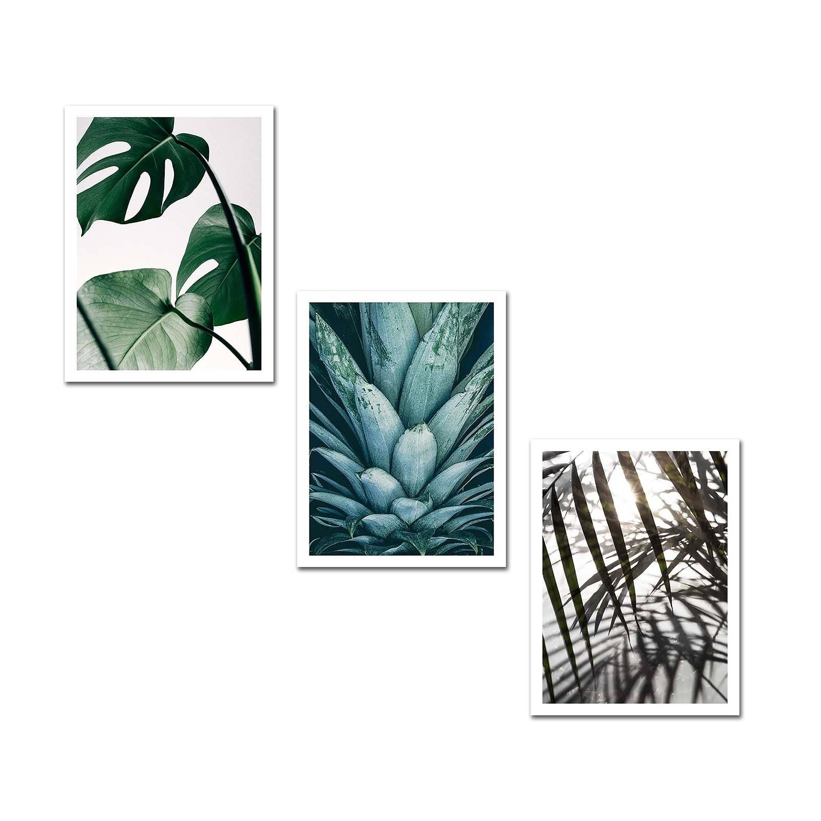Pinturas decorativas elegantes em MDF (3 peças), 30 x 40 cm cada | 100% MDF, 2,7 mm de espessura | Perfeitas para decoração de casa, sala de estar e escritórios