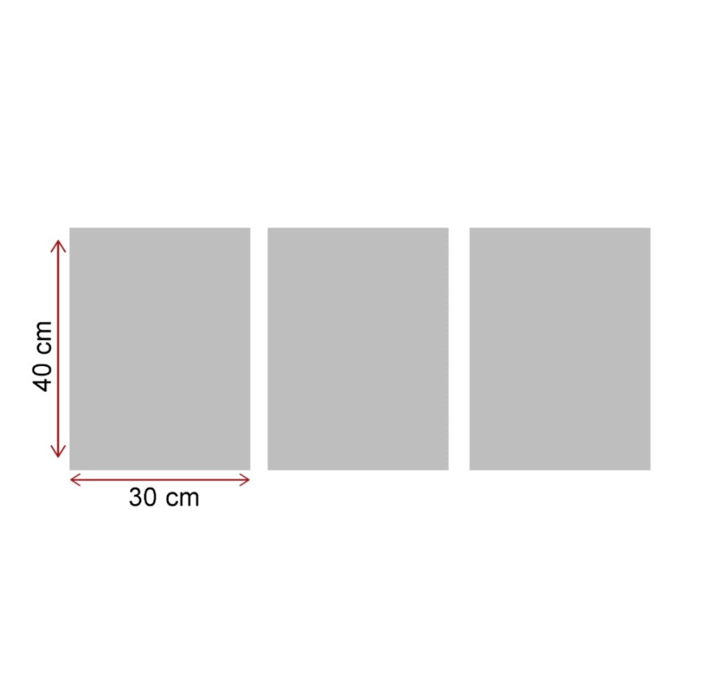 Pinturas decorativas elegantes em MDF (3 peças), 30 x 40 cm cada | 100% MDF, 2,7 mm de espessura | Perfeitas para decoração de casa, sala de estar e escritórios