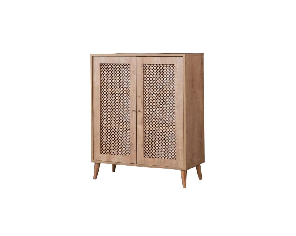 Aparador de Carvalho – 90 cm x 105 cm x 41 cm – Carvalho – Aglomerado revestido de melamina, MDF e madeira de pinho