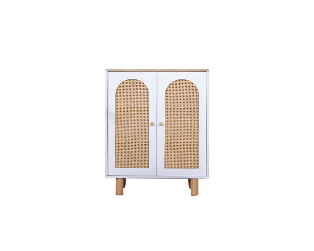 Aparador – 90 cm x 105 cm x 41 cm – Branco e Carvalho – MDF e Madeira de faia