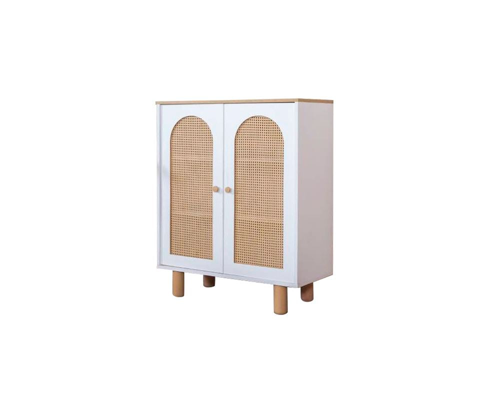 Aparador – 90 cm x 105 cm x 41 cm – Branco e Carvalho – MDF e Madeira de faia