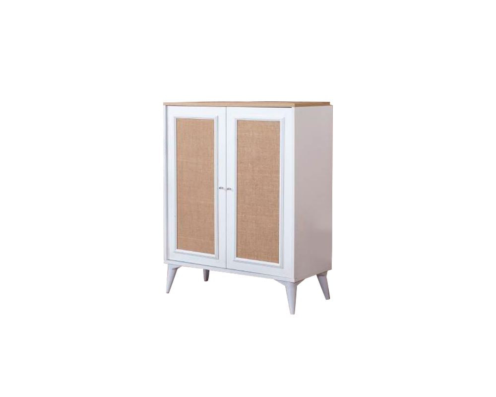 Aparador – 90 cm x 105 cm x 41 cm – Branco e Carvalho – MDF