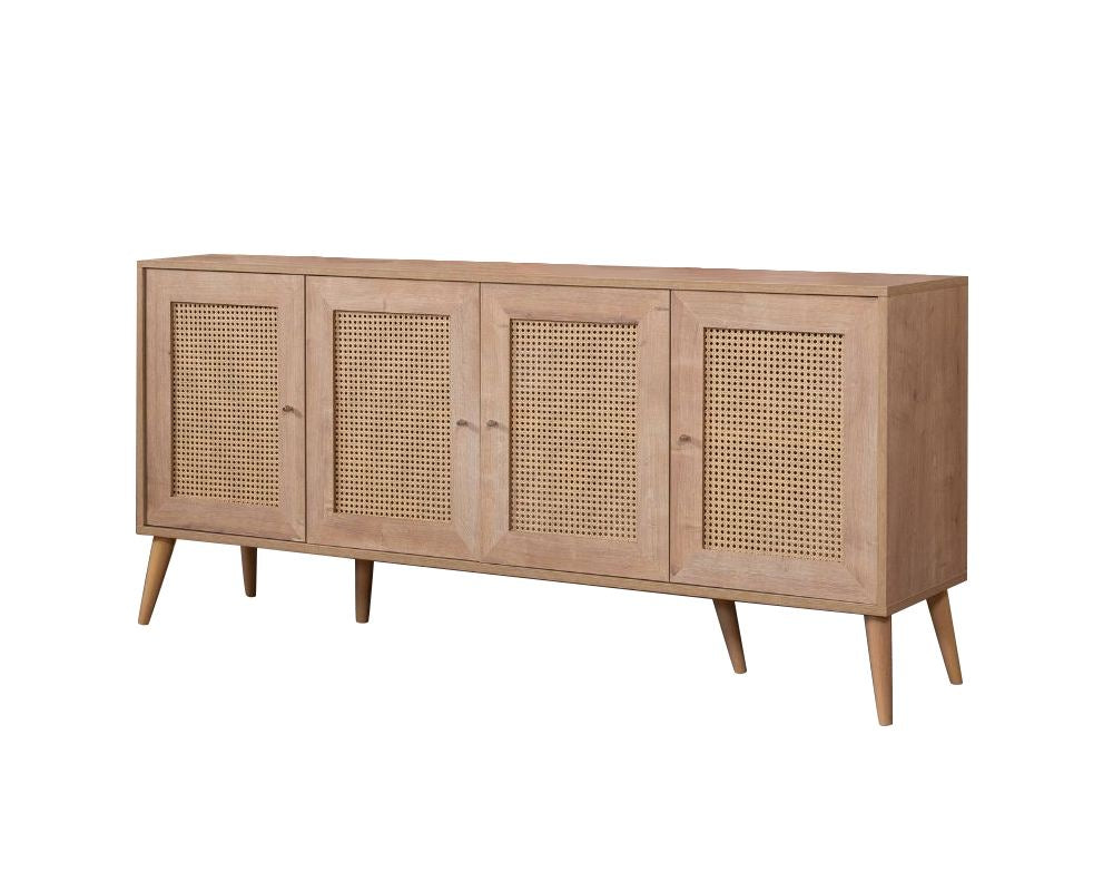 Aparador de Carvalho – 80 cm x 180 cm x 41 cm – Carvalho – Aglomerado revestido de melamina e MDF